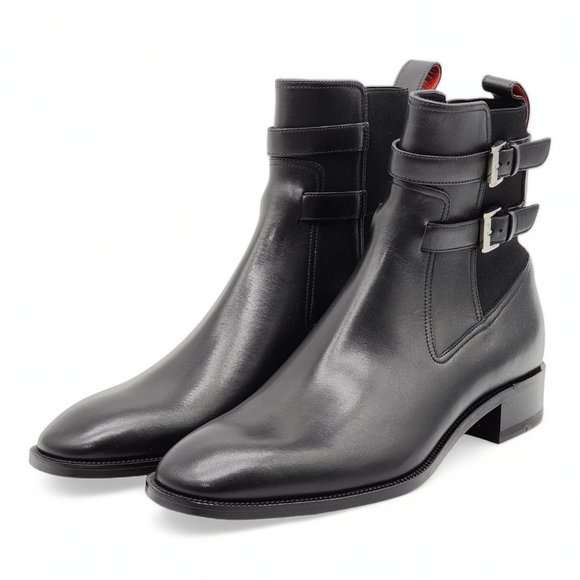 Christian Louboutin Other - Christian Louboutin Sahni Horse Flat Ankle Boots Black